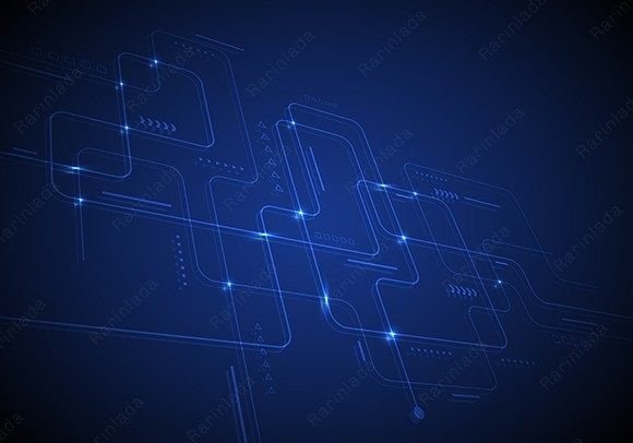 Download Abstract Technology Blue Circuit Board - Techno Collection