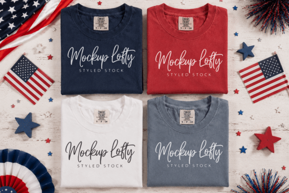Download 4th of July CC1717 Group T-Shirt Mockup - Group Collection