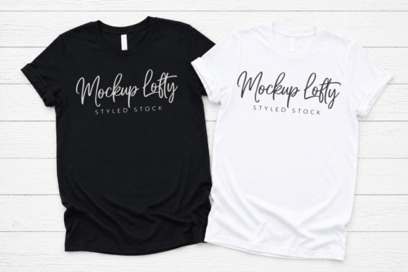Download BC3001 Group Flat Lay T-shirt Mockup - Group Collection
