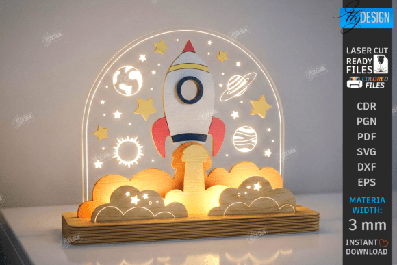 Download Kids Night Light Stand Laser Cut | CNC - Premium Resources