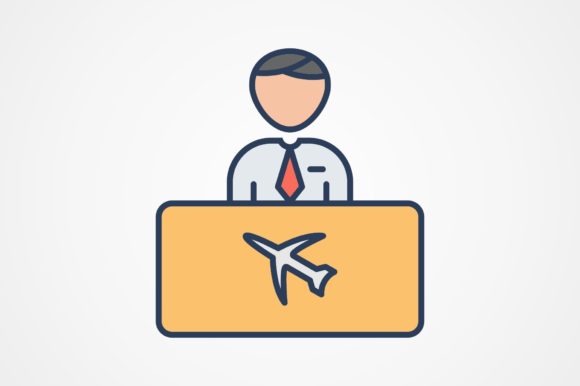 Download Flight Information Line Filled Icon - Light Collection
