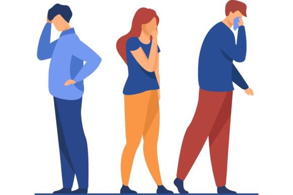 Download Group of Sick People Suffering from Flu - Group Collection