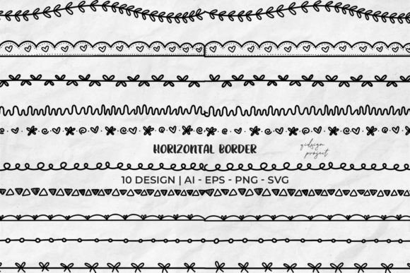 Download 10 Horizontal Border, Decorative Element - Premium Resources