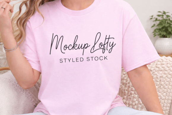 Download Gildan 5000 Light Pink Tshirt Mockup - Light Collection