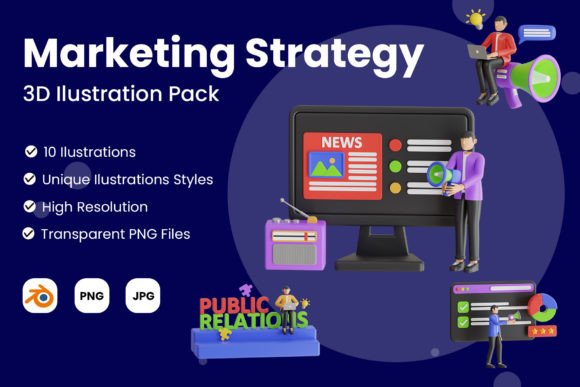 Download 3D Marketing Strategy Pack - Strategy Collection